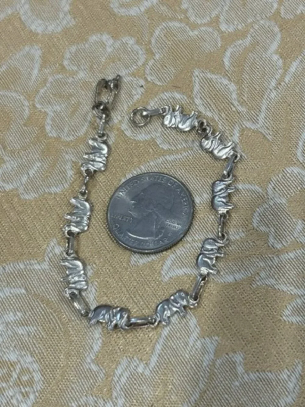 950 STERLING SILVER Elephant Link BRACELET